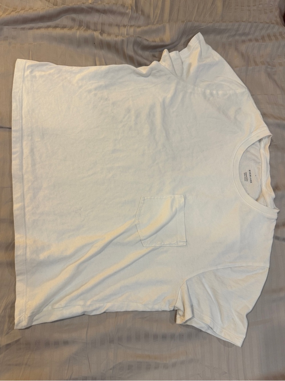 Everlane White Boxy Pocket Tee